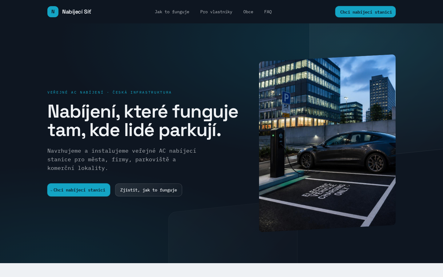 Náhled webu projektu Voltpark